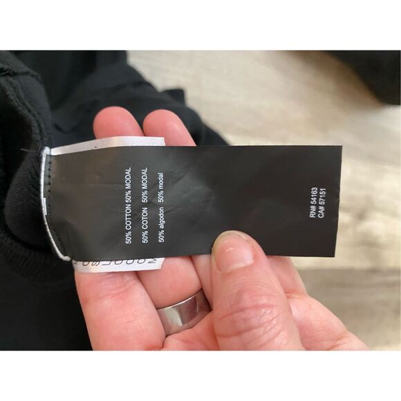 Karl Lagerfeld Paris Stripe Cuff Mock Neck Sweater Black/Blue, Sz Small, MP $169 - Picture 7 of 11